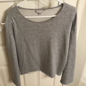 American Eagle Cropped Gray Sweater